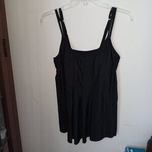 Black Tankini Swim Suit Top Size M